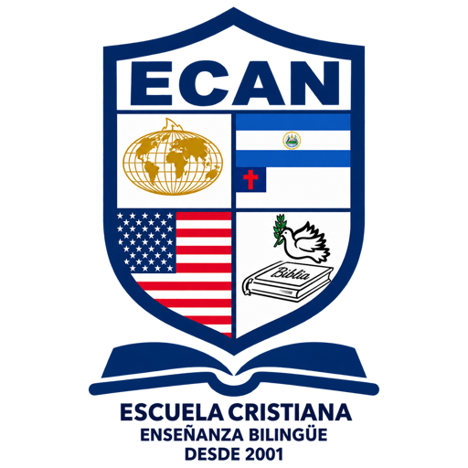 Escudo de ECAN, Escuela Cristiana de enseñanza bilingüe desde 2001
